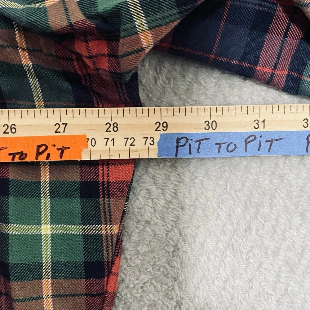 Polo Ralph Lauren Men's Shirt XXL Classic Fit Plaid Oxford Red Green Button